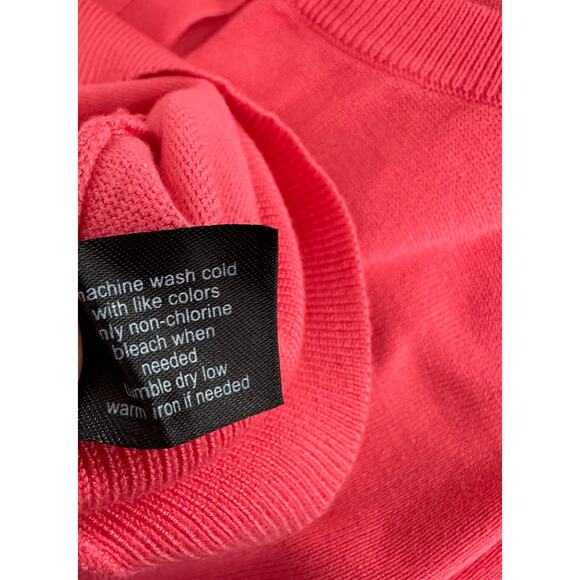 Lane Bryant Cardigan Sweater Women's 14/16 Button Up Coral Pink Rayon Blend - Picture 7 of 7